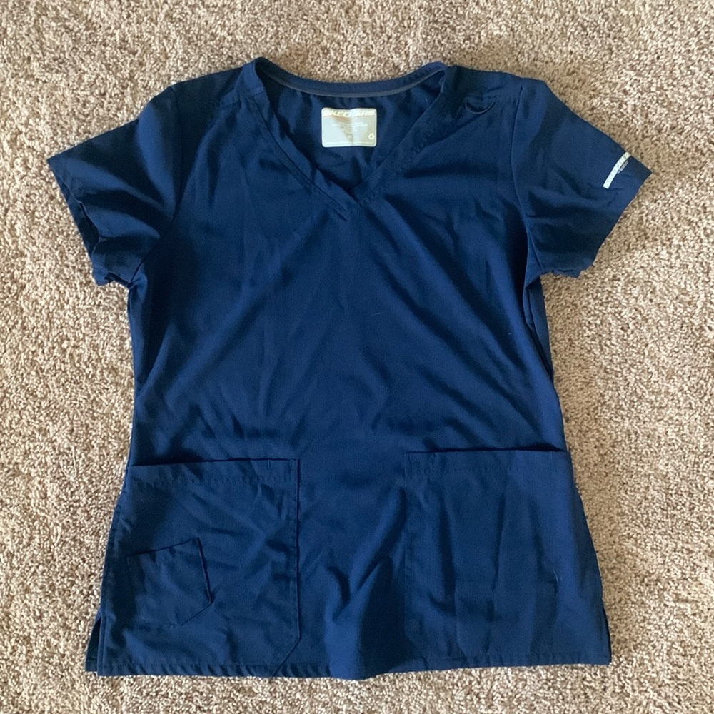 Navy Sketchers by Barco Scrub Top